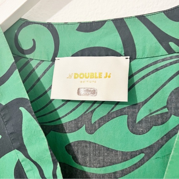 La Double J Jennifer Jane Tiered A-line Mini Dress Green Black Womens Small S - Picture 5 of 10